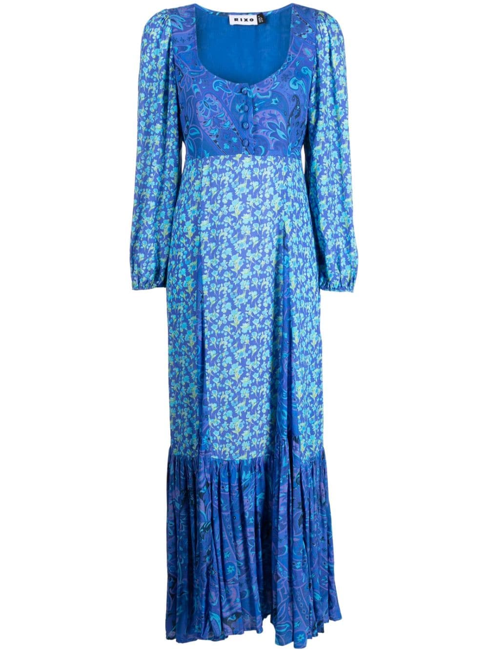 Rixo Virginia floral-print maxi dress - Blue von Rixo