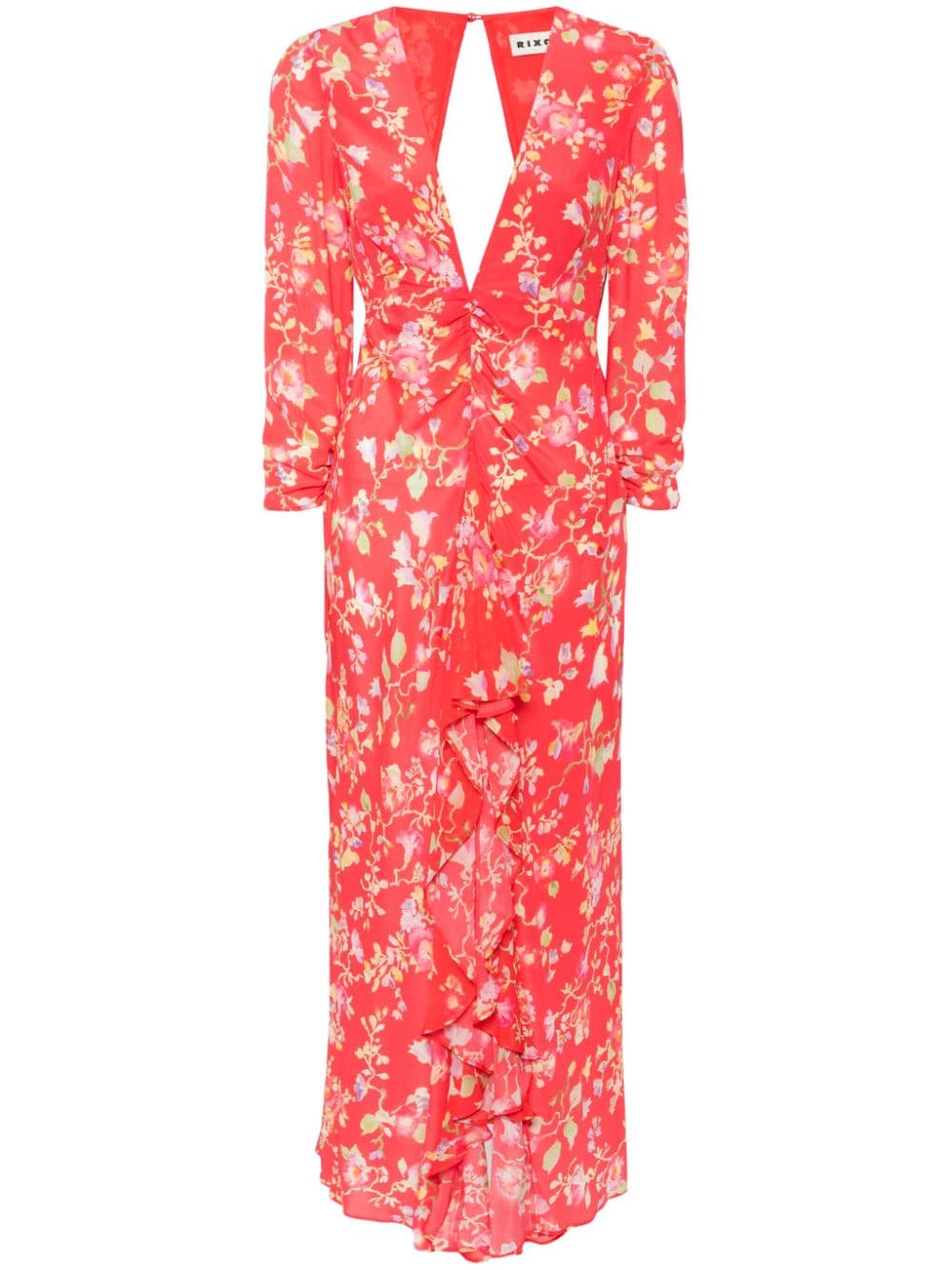 Rixo floral-print silk maxi dress - Red von Rixo