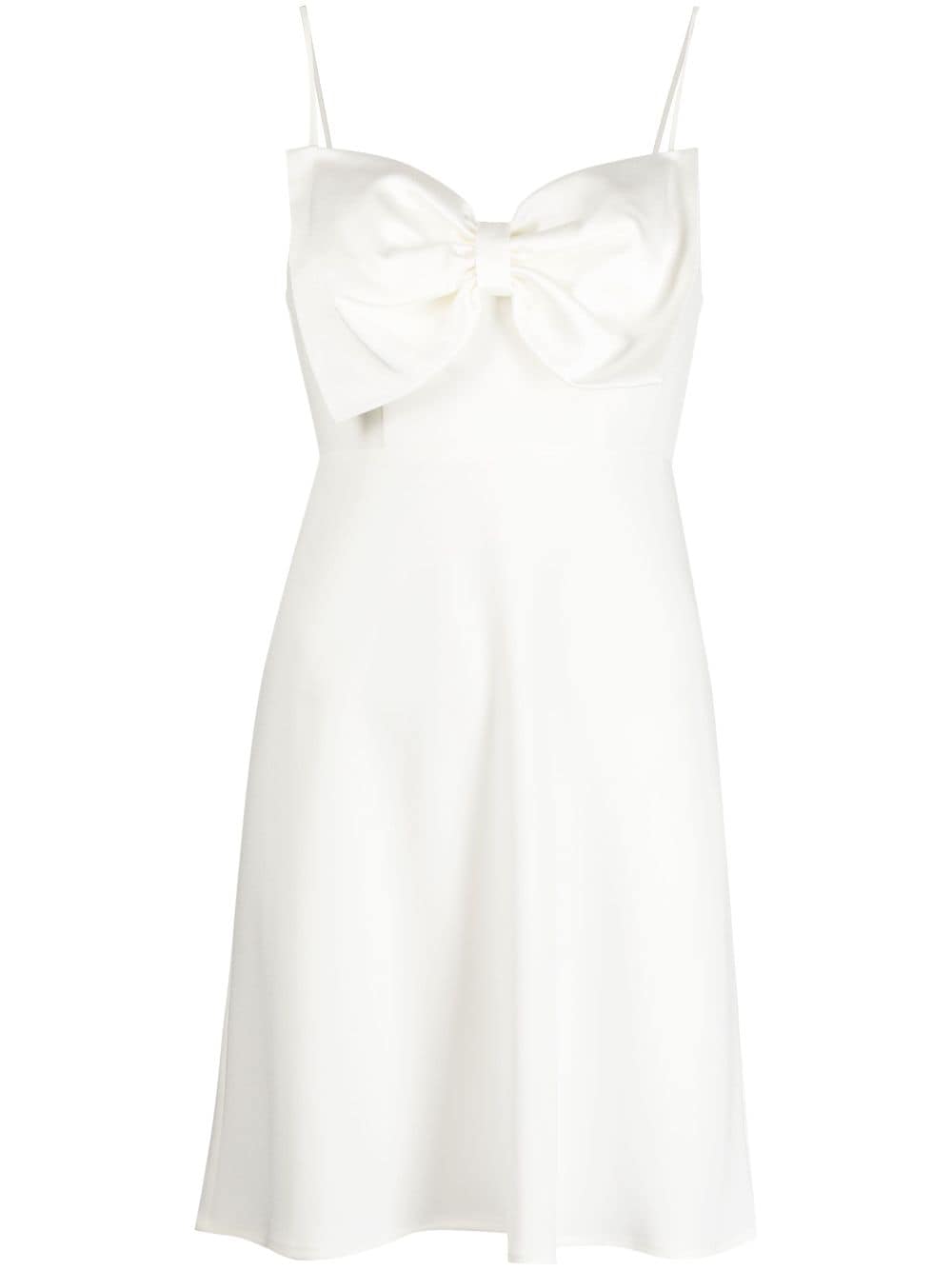 Rixo oversize bow-detail short dress - White von Rixo