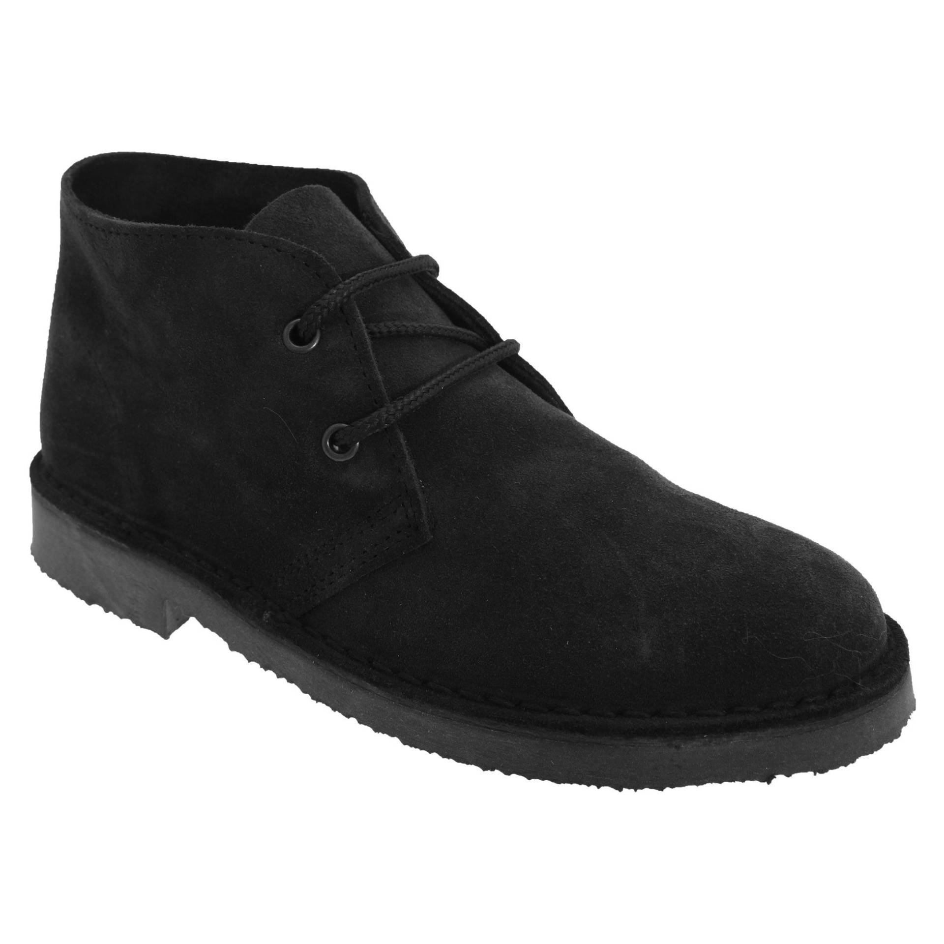 Desertboots Schnürschuhe Halbschuhe, Wildleder Herren Schwarz 36 von Roamers