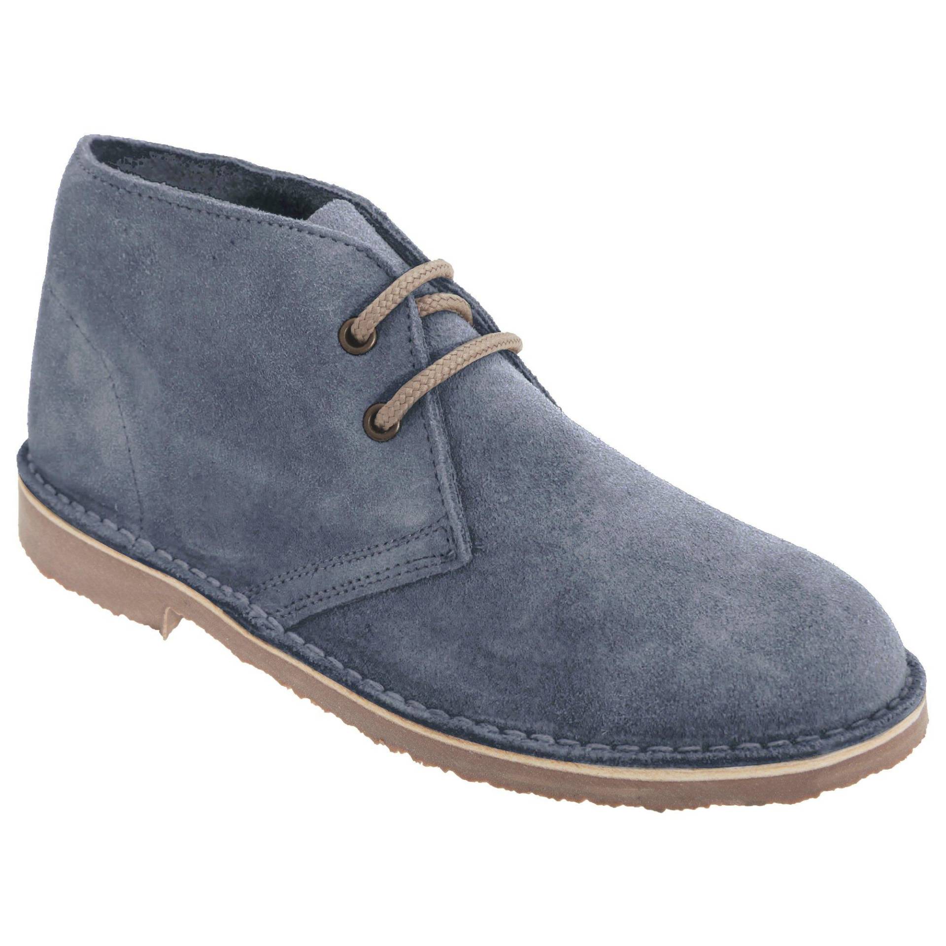 Desert Boots Wüstenstiefel Schuhe, Wildleder, Ungefüttert Damen Blau Denim 38 von Roamers