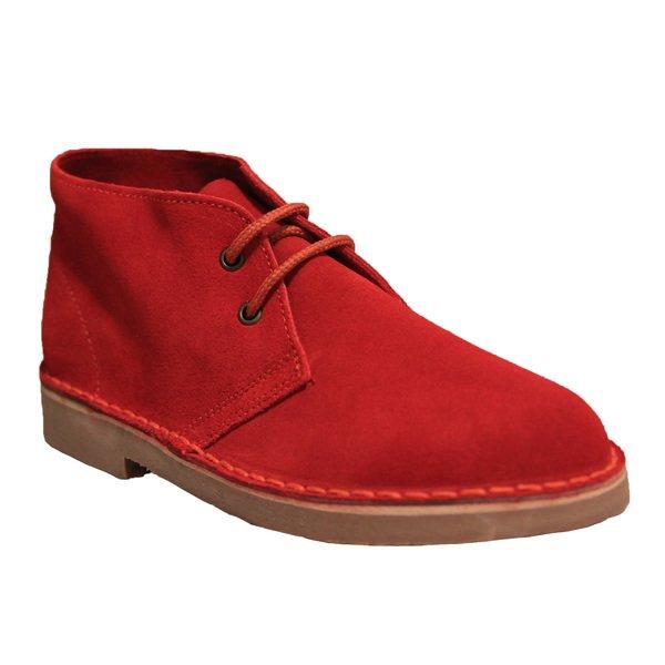 Desertboots Schnürschuhe Halbschuhe, Wildleder Herren Rot Bunt 38 von Roamers