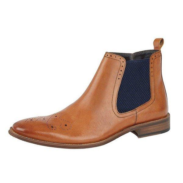 Stiefeletten, Leder Herren Tan 40.5 von Roamers