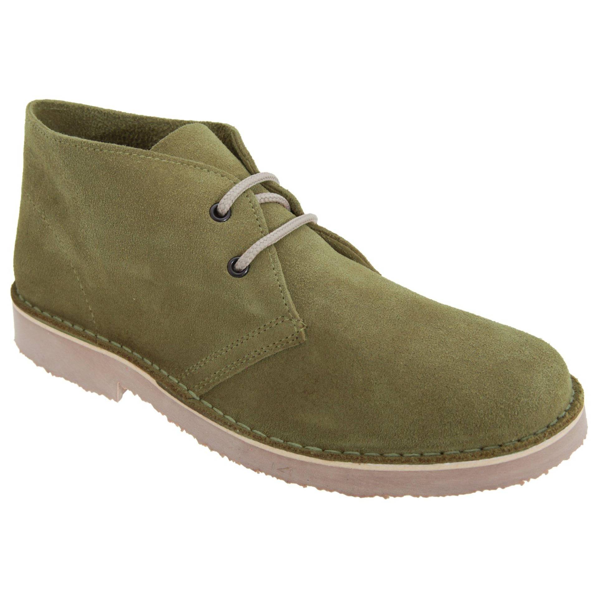 Wildleder Wüsten Schuhe Ohne Futter Herren Khaki 40.5 von Roamers