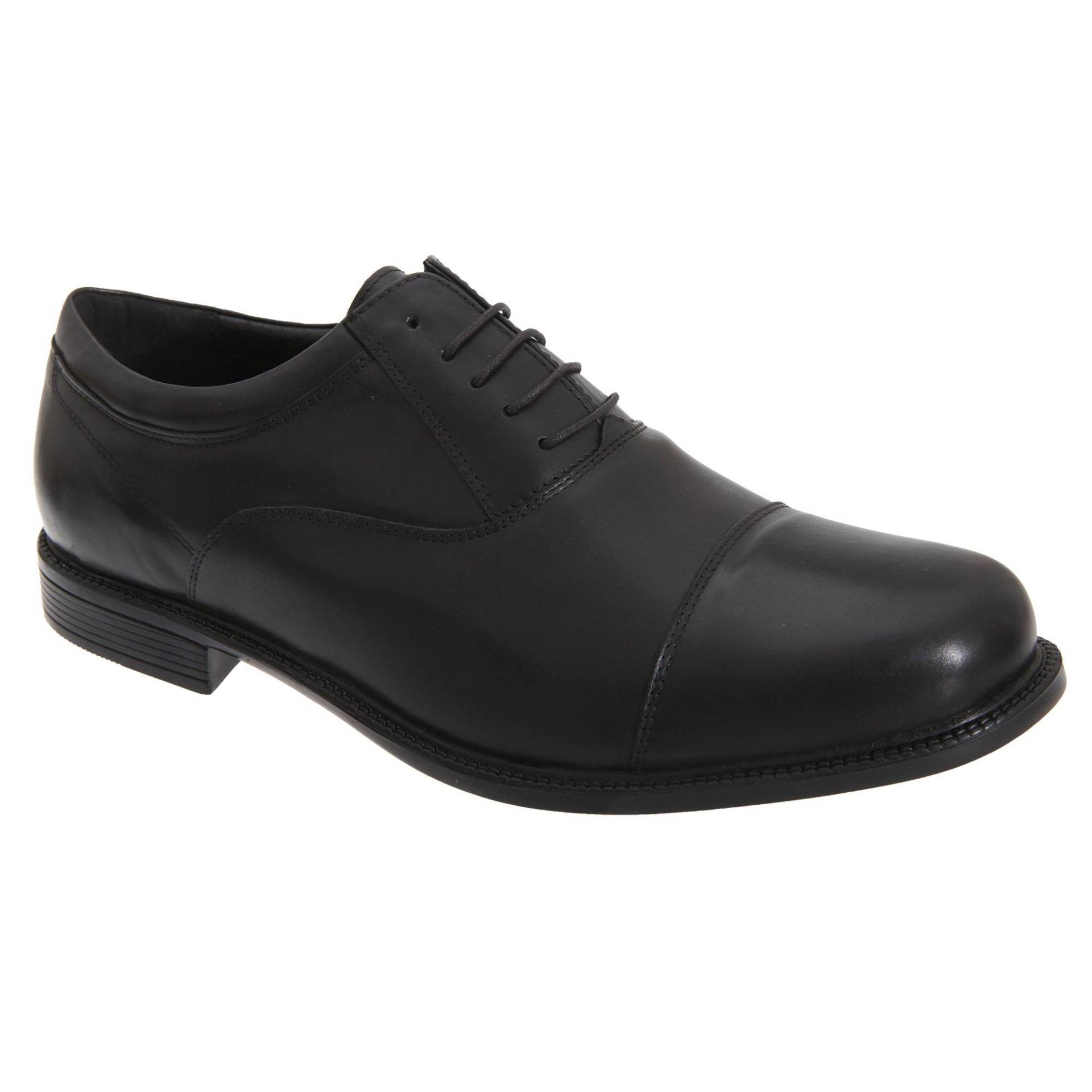 Fuller Leder Oxford Schuhe Herren Schwarz 42 von Roamers