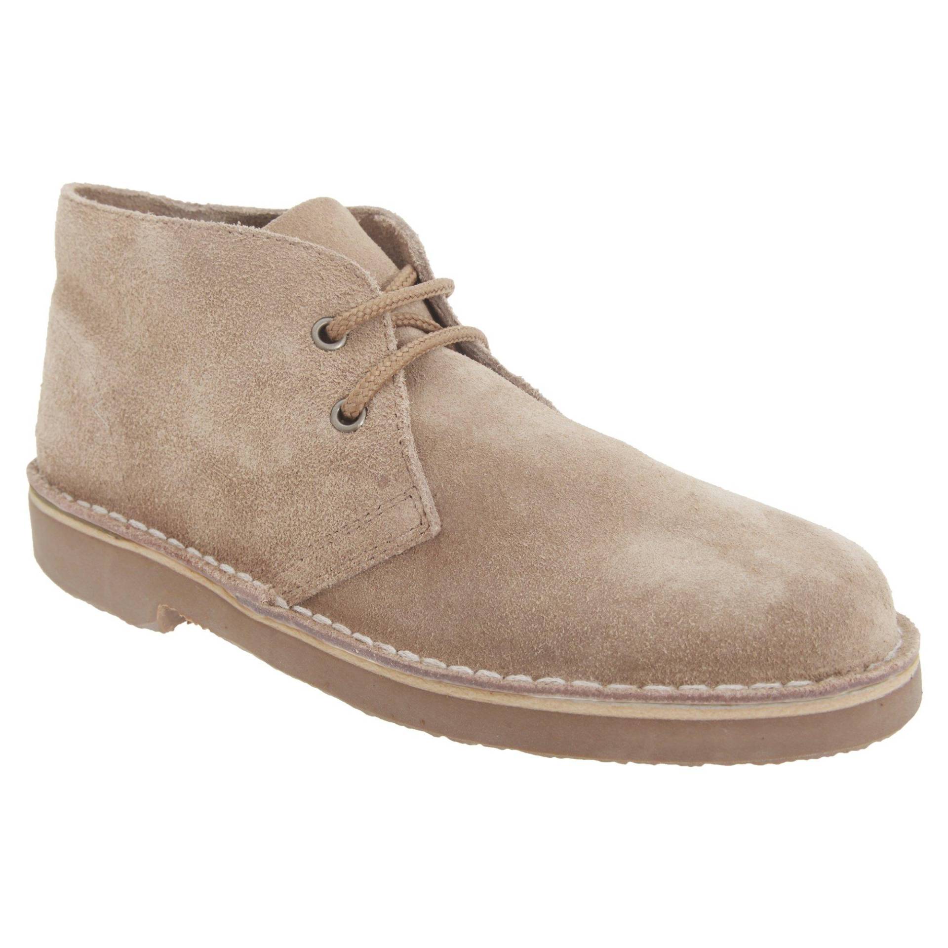 Desertboots Schnürschuhe Halbschuhe, Wildleder Damen Beige 43 von Roamers