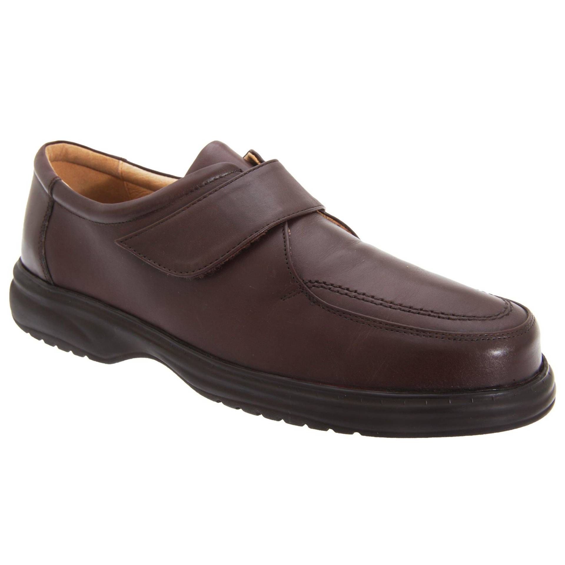 Superlite Lederschuhe Schuhe Mit Klettverschluss, Breite Passform Herren Braun 44.5 von Roamers