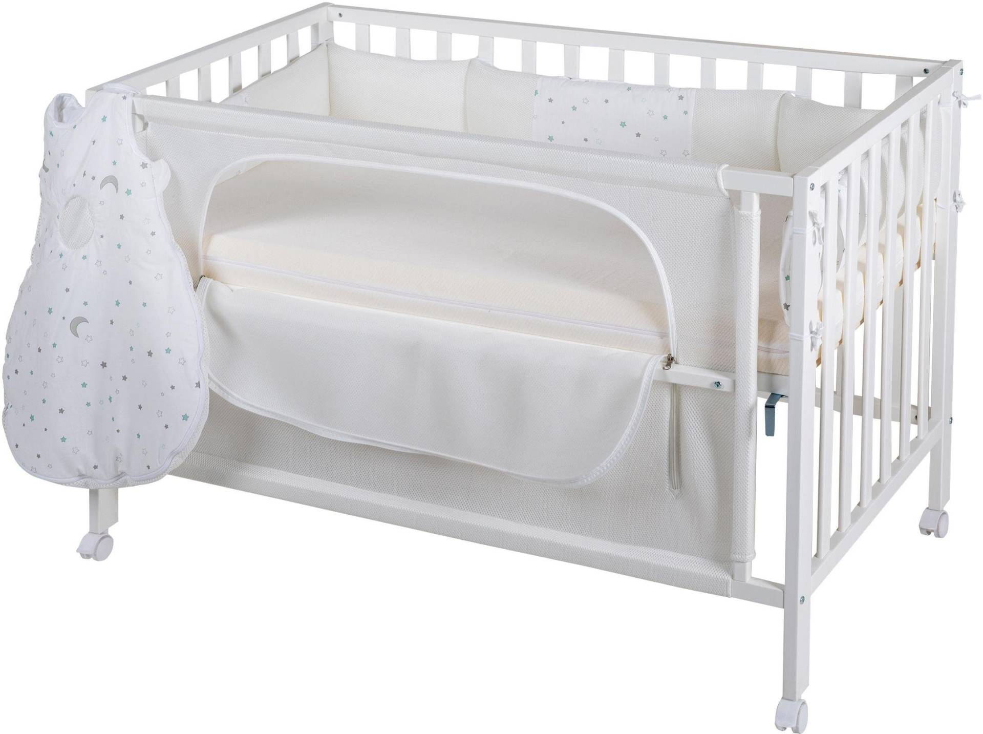 roba® Babybett »Room Bed, safe asleep®, Sternenzauber weiss«, (4 tlg.) von Roba®