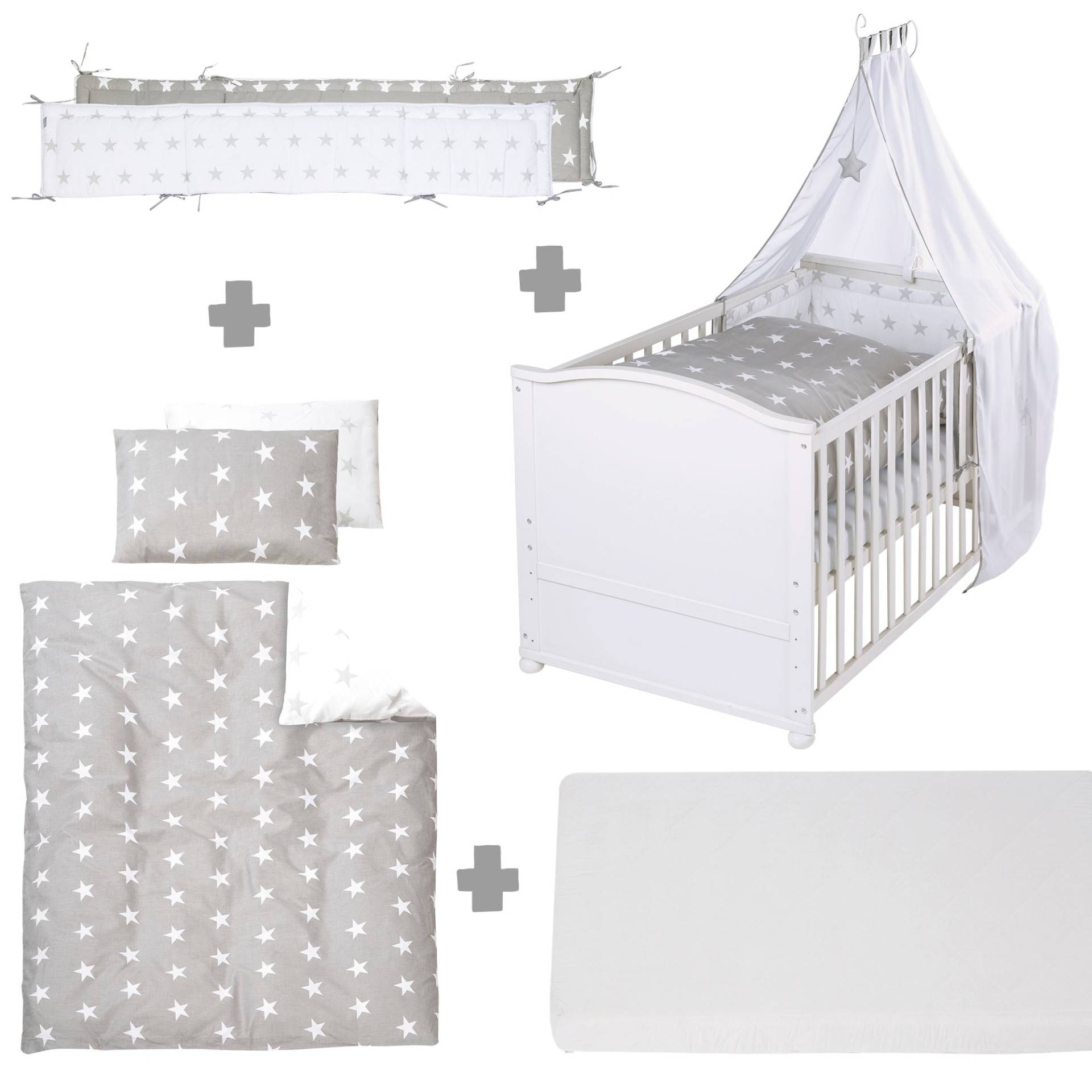 roba® Komplettbett »Little Stars, 70x140 cm«, (6 tlg.) von Roba®