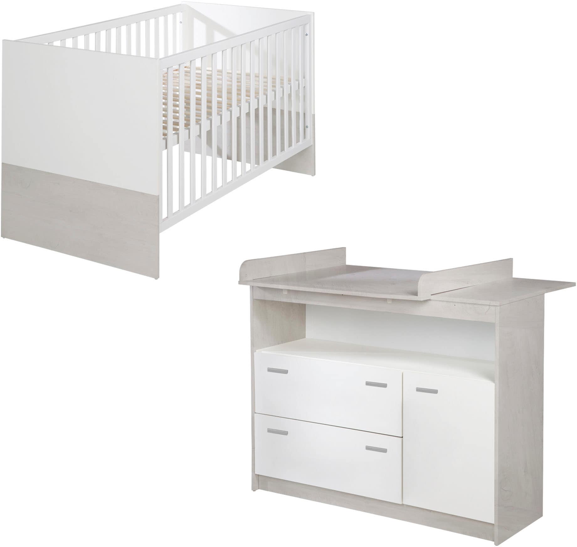 roba® Babymöbel-Set »Julia«, (Spar-Set, 2 St., Gitterbett, Wickelkommode), mit Kinderbett und Wickelkommode von Roba®