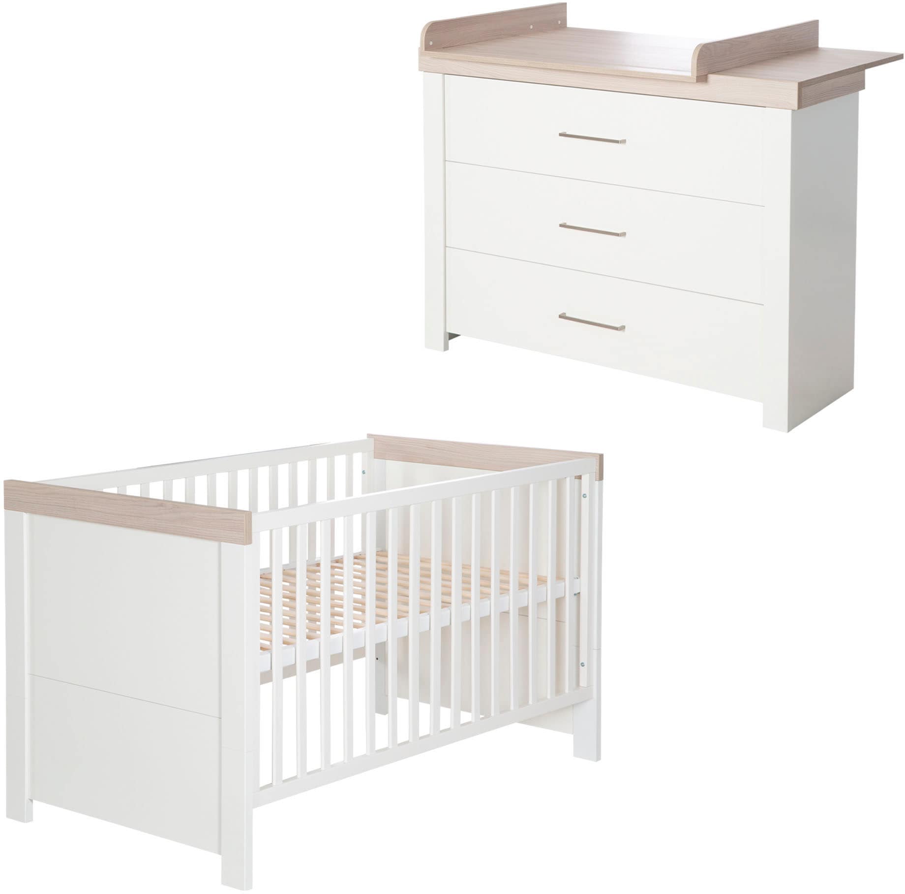 roba® Babymöbel-Set »Lucy«, (Spar-Set, 2 St., Kinderbett, Wickelkommode) von Roba®