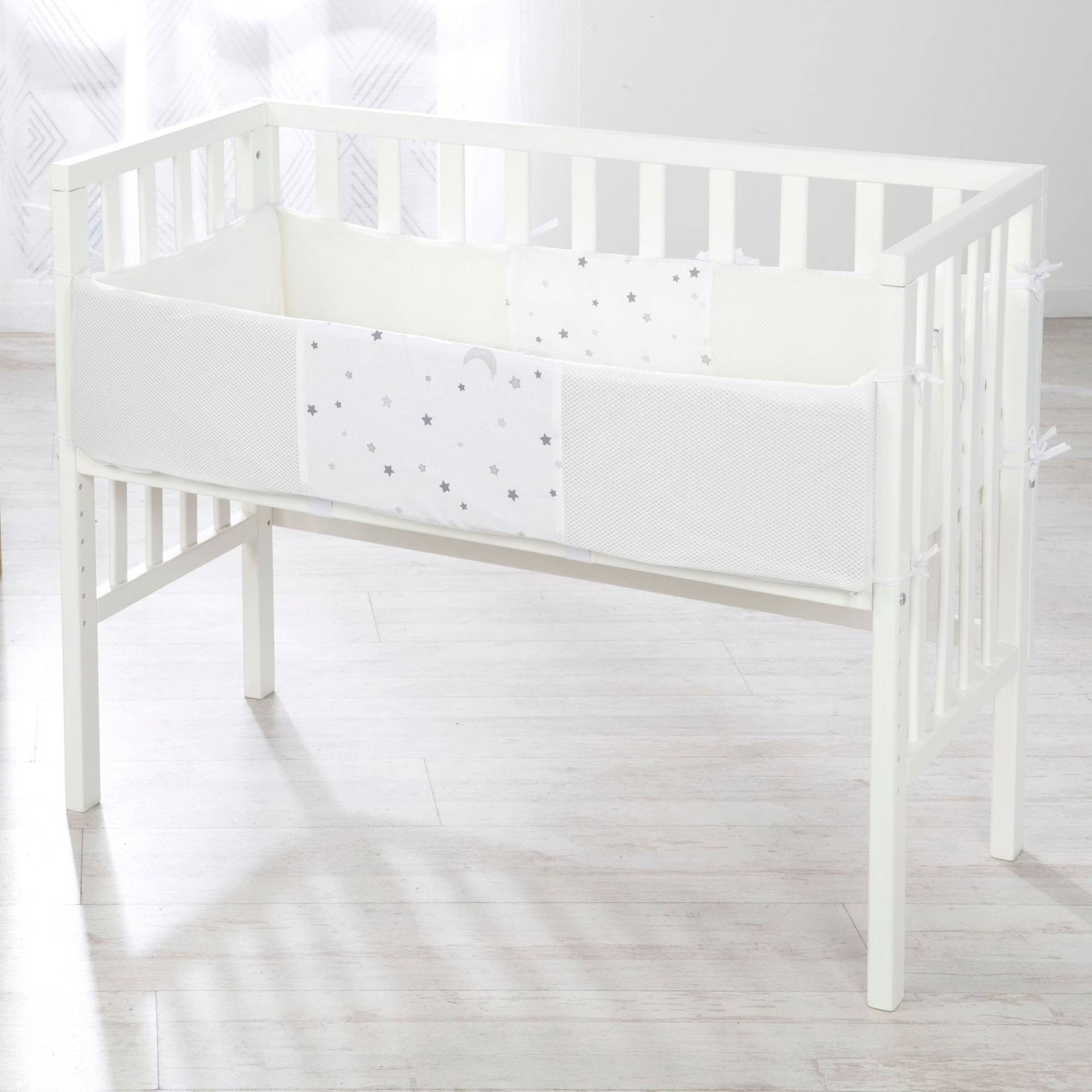 roba® Beistellbett »Safe Asleep® 2in1, weiss, Sternenzauber grau« von Roba®