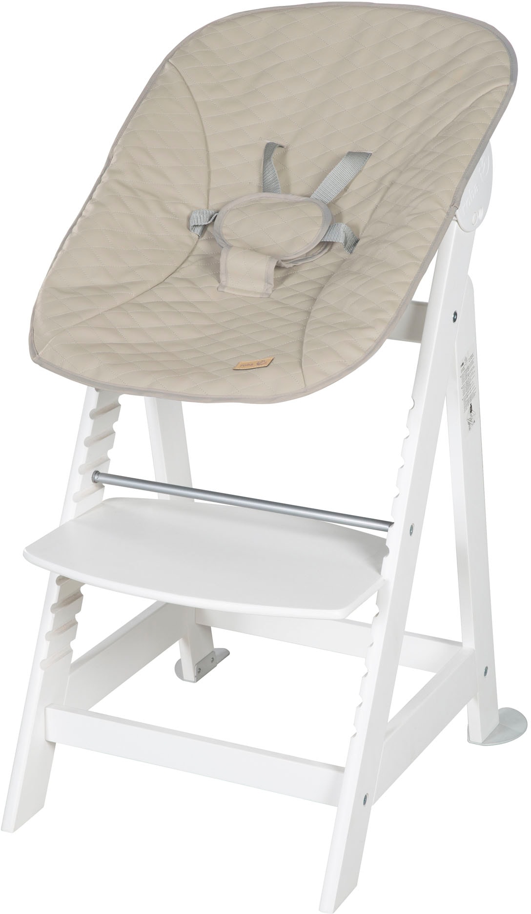 roba® Hochstuhl »Treppenhochstuhl 2-in-1 Set Born Up weiss« von Roba®