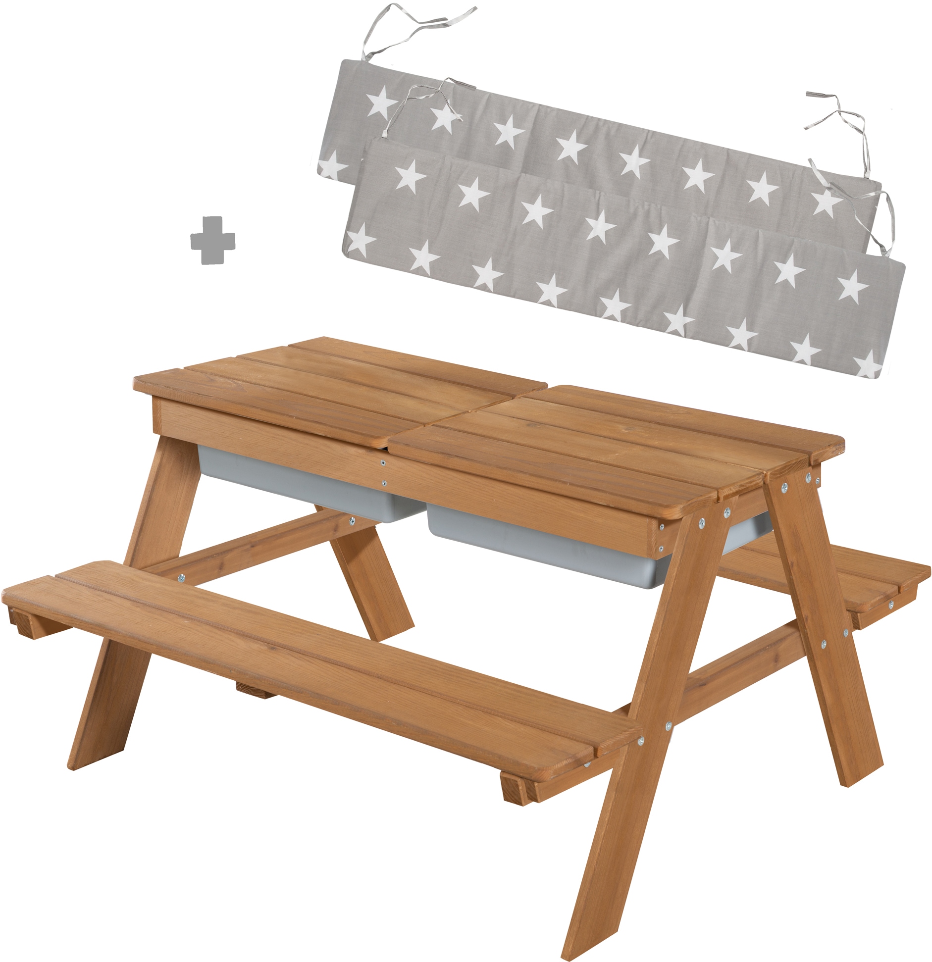roba® Kindersitzgruppe »Picknick for 4 Outdoor + mit Spielwannen, Teakholz«, (Set) von Roba®