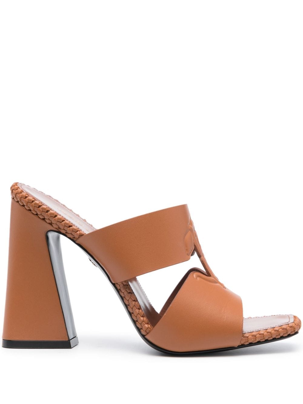 Roberto Cavalli 105mm leather mules - Brown von Roberto Cavalli