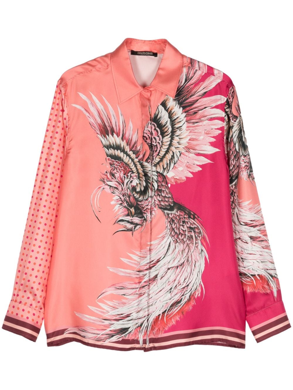 Roberto Cavalli Bird Patchwork print shirt - Pink von Roberto Cavalli