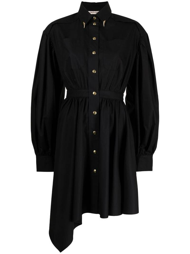 Roberto Cavalli asymmetric shirt dress - Black von Roberto Cavalli