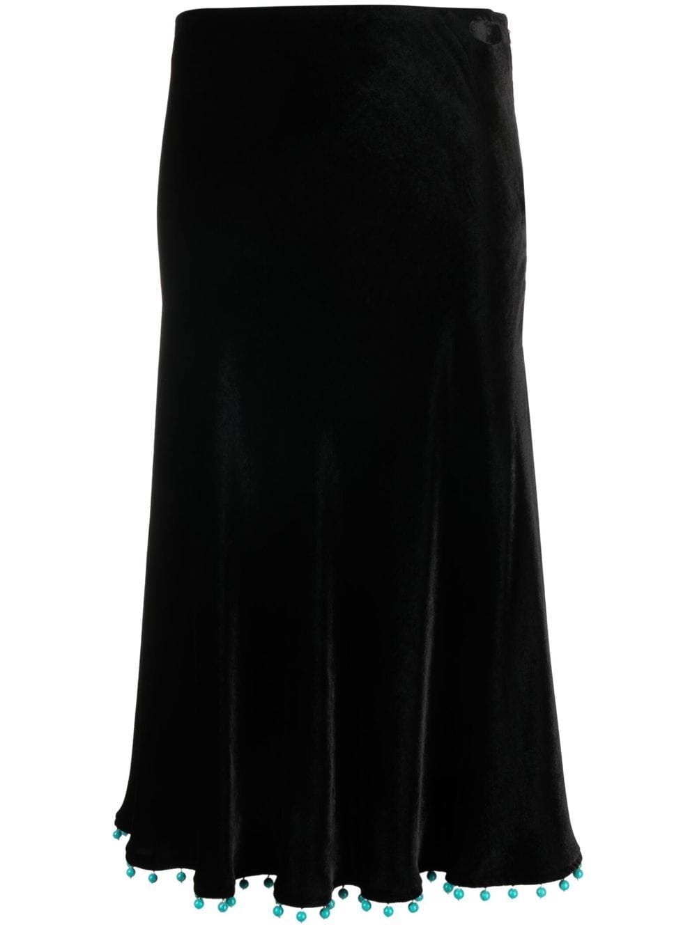 Roberto Cavalli beaded-trim high-waisted skirt - Black von Roberto Cavalli