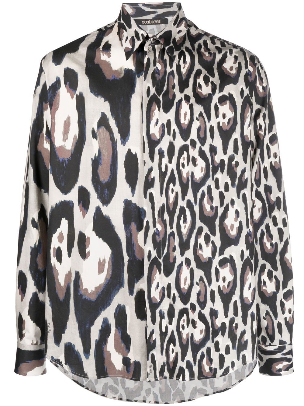 Roberto Cavalli jaguar-print cotton shirt - Neutrals von Roberto Cavalli