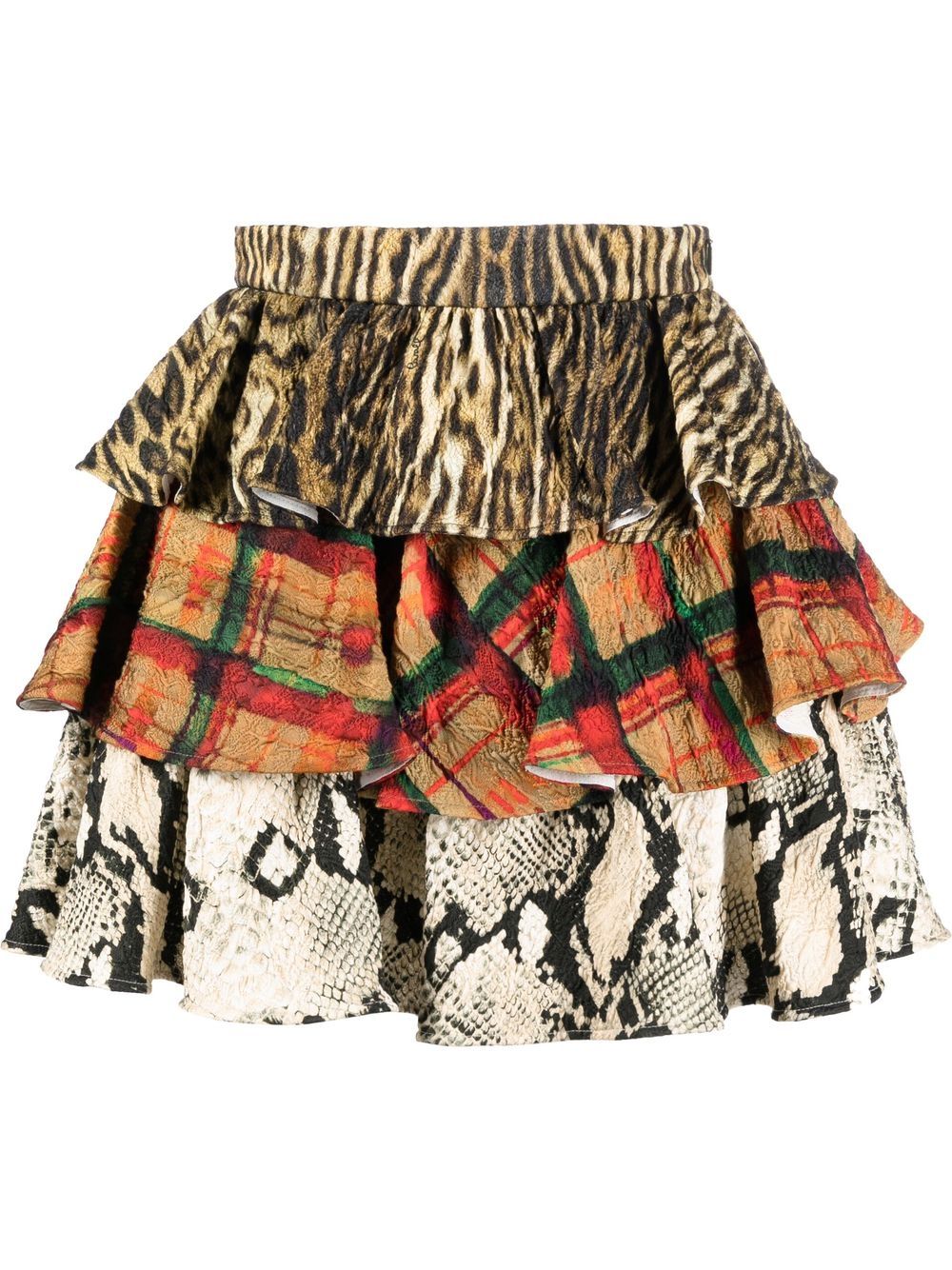 Roberto Cavalli layered short skirt - Neutrals von Roberto Cavalli