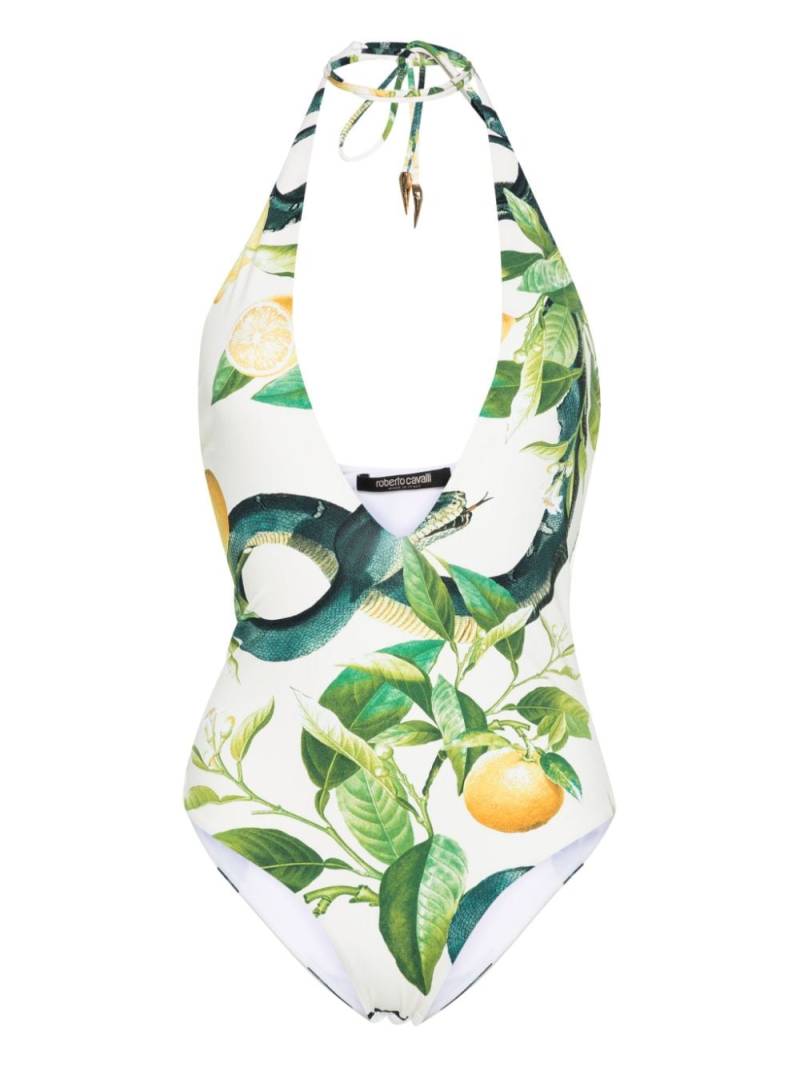 Roberto Cavalli lemon-print one-piece swimsuit - Neutrals von Roberto Cavalli