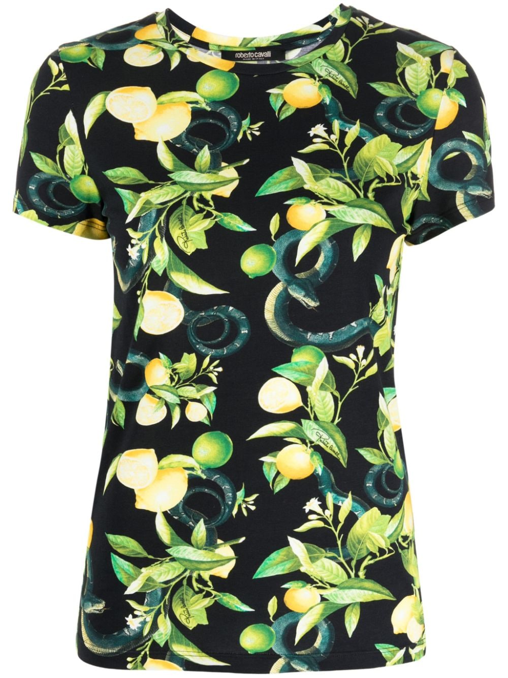 Roberto Cavalli lemon-print short-sleeve T-shirt - Multicolour von Roberto Cavalli