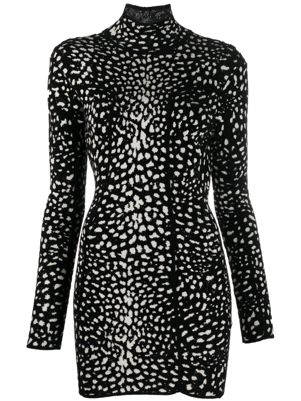Roberto Cavalli leopard jacquard mini dress - Black von Roberto Cavalli