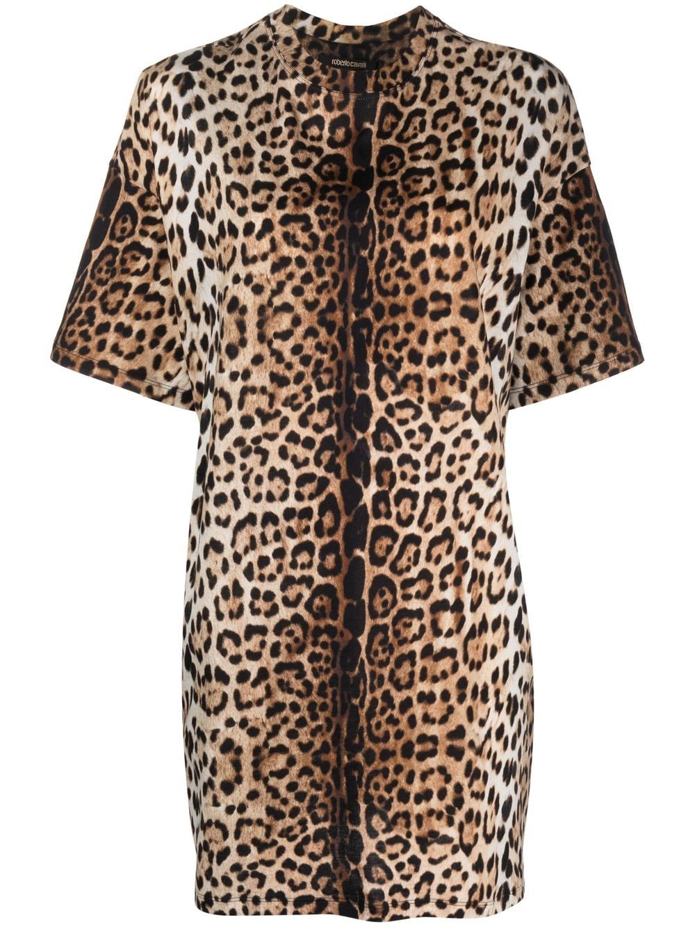 Roberto Cavalli leopard-print cotton dress - Neutrals von Roberto Cavalli