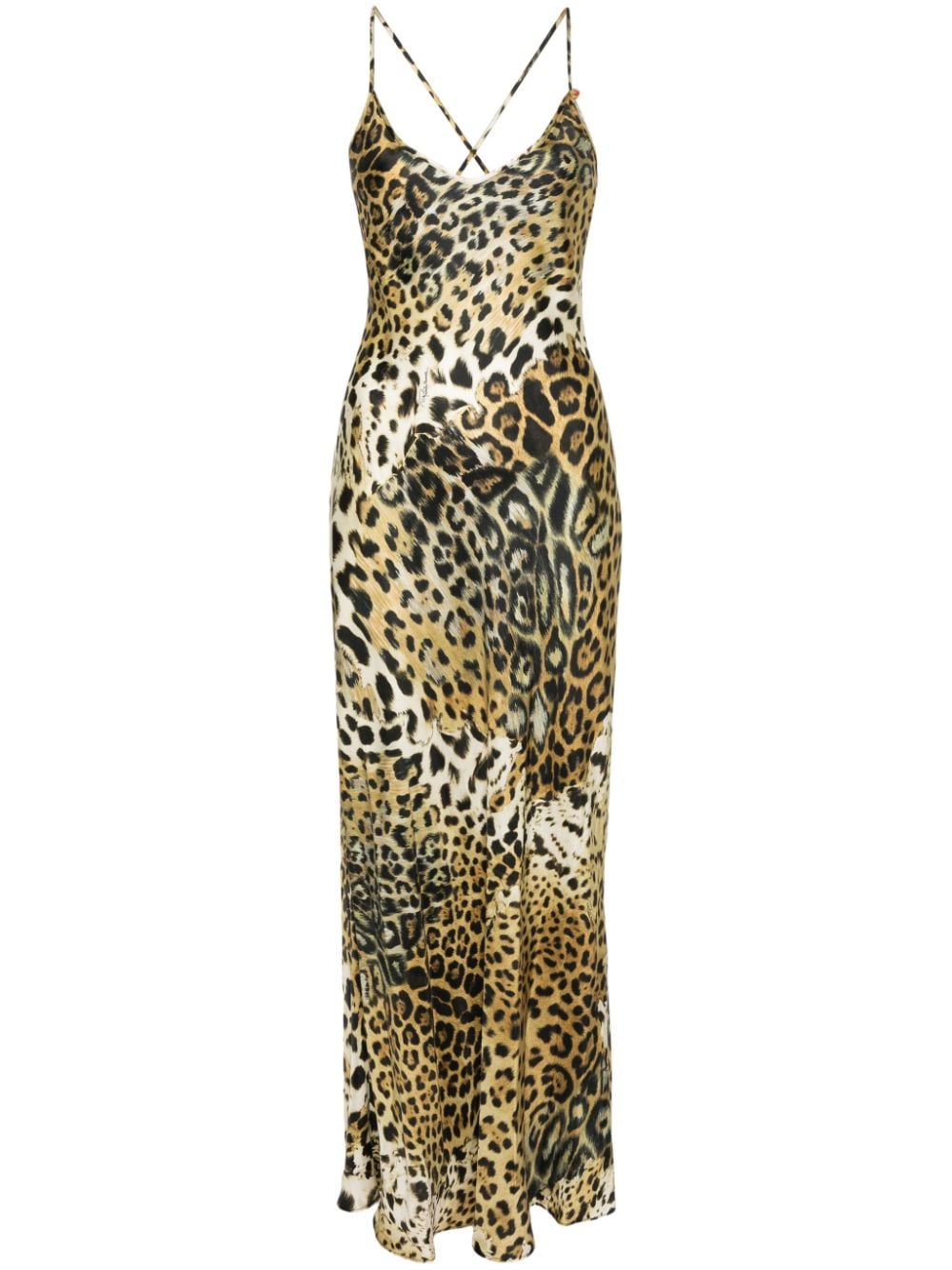 Roberto Cavalli leopard print silk dress - Brown von Roberto Cavalli