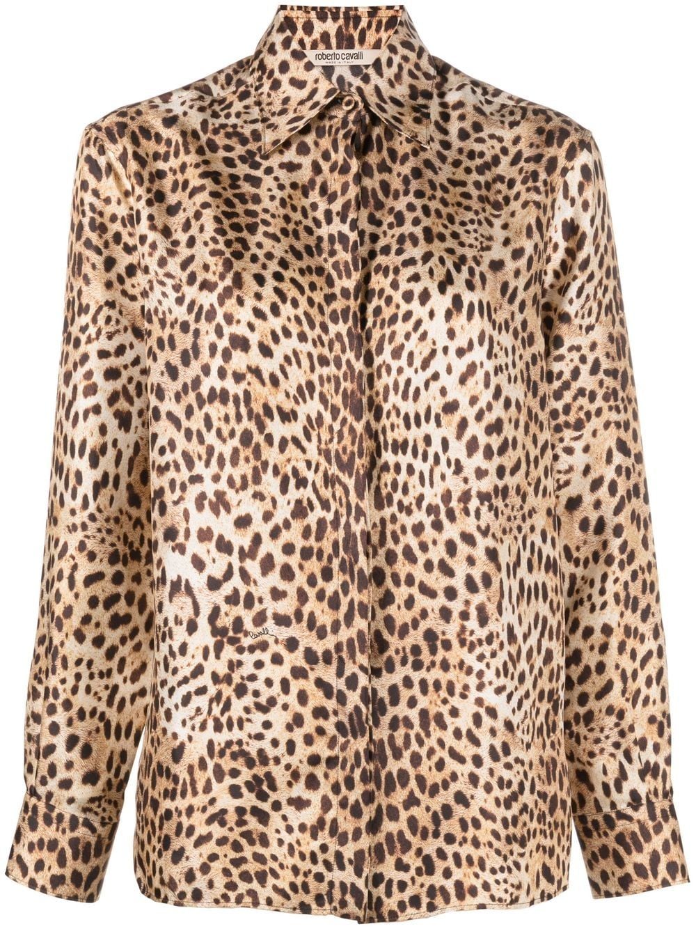 Roberto Cavalli leopard-print silk shirt - Neutrals von Roberto Cavalli