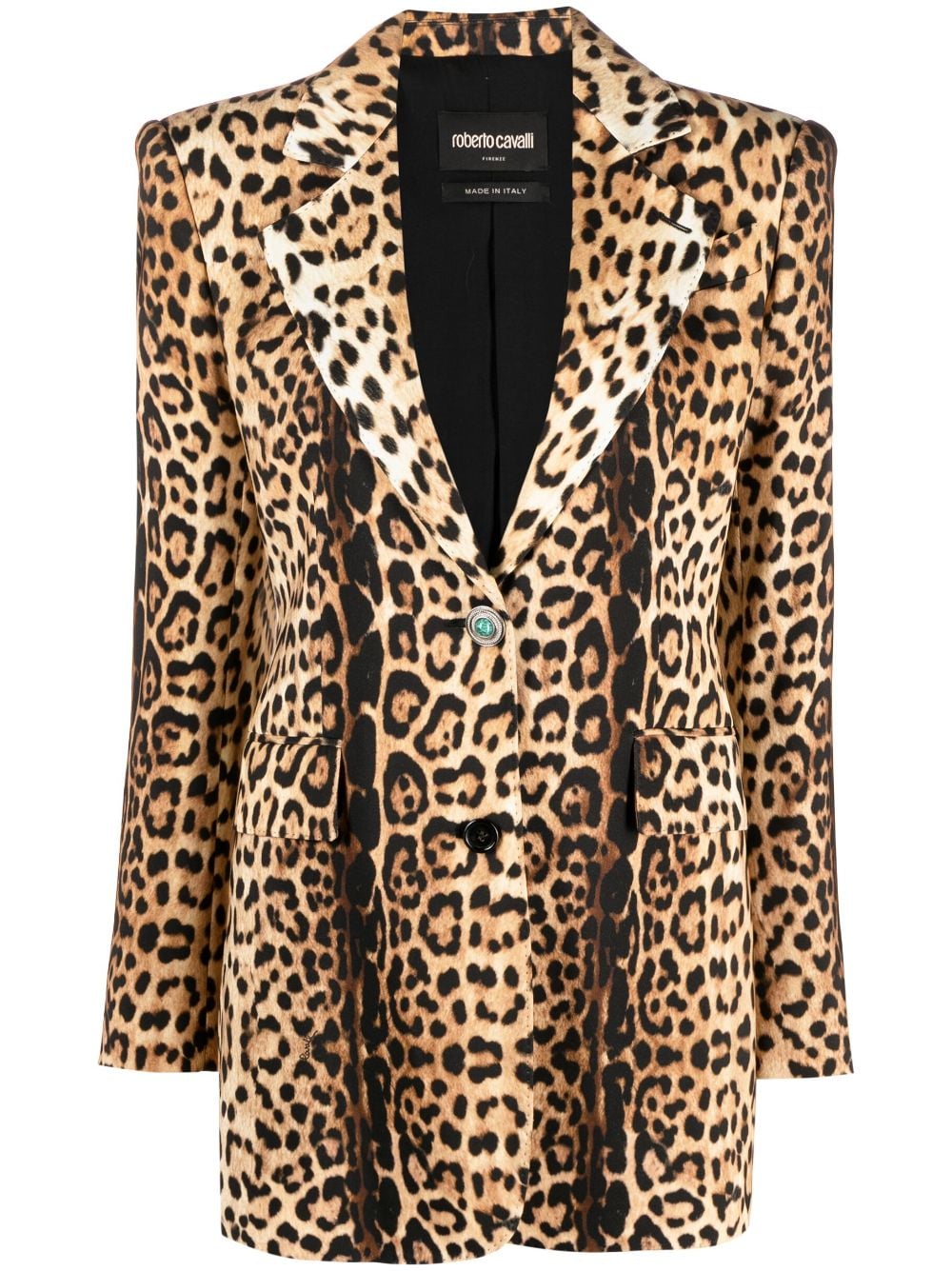 Roberto Cavalli leopard-print single-breasted blazer - Neutrals von Roberto Cavalli