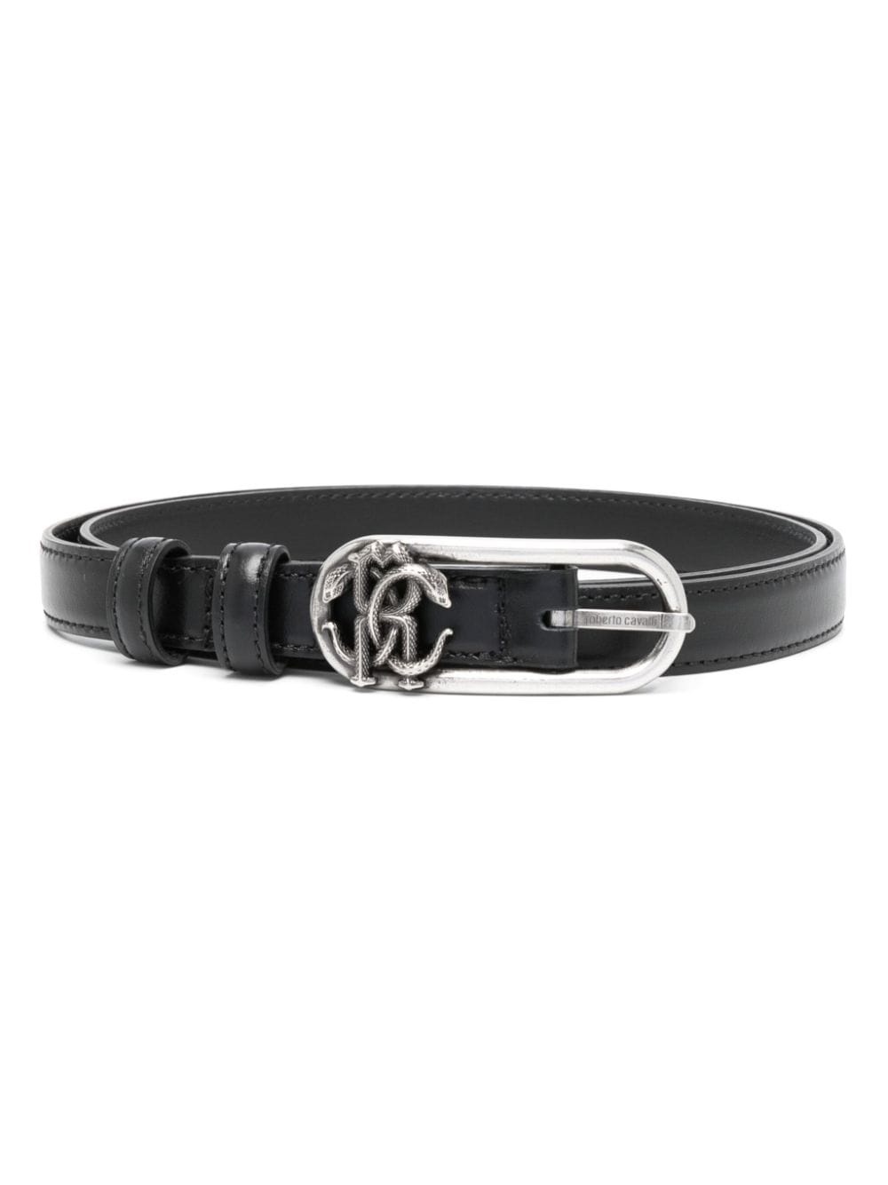 Roberto Cavalli logo-buckle leather belt - Black von Roberto Cavalli