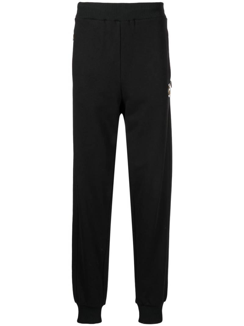 Roberto Cavalli logo-plaque tapered track pants - Black von Roberto Cavalli