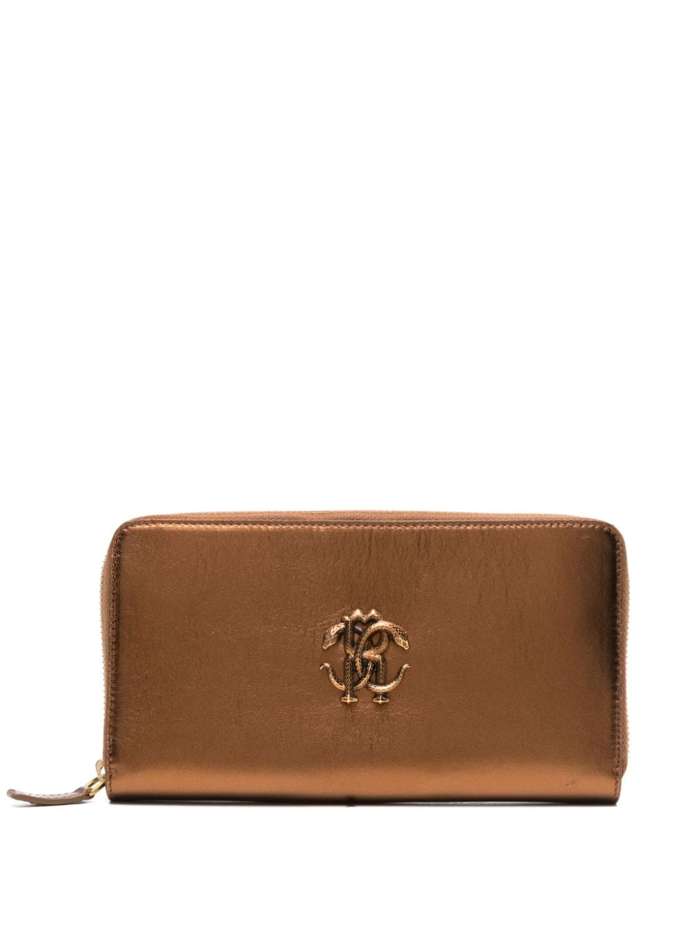 Roberto Cavalli monogram-plaque leather wallet - Brown von Roberto Cavalli