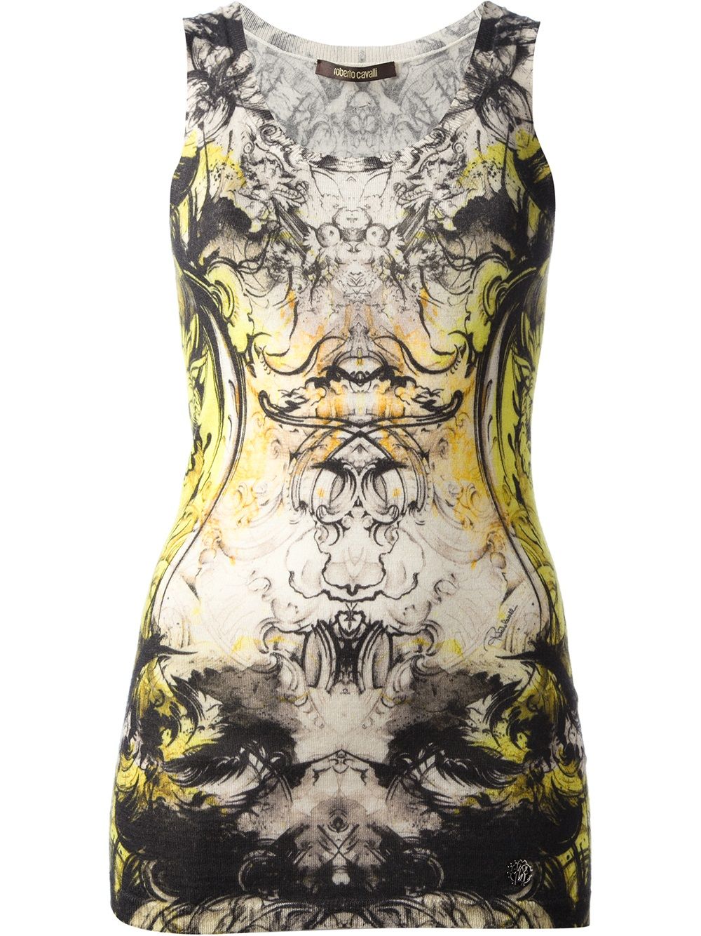 Roberto Cavalli printed tank top - Yellow von Roberto Cavalli