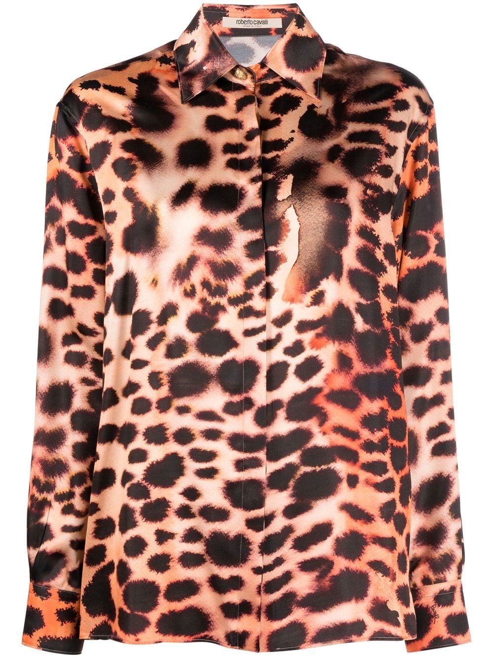 Roberto Cavalli silk leopard print blouse - Neutrals von Roberto Cavalli