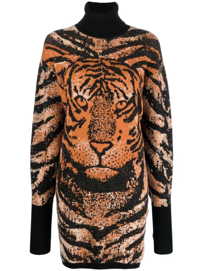 Roberto Cavalli tiger jacquard knitted dress - Orange von Roberto Cavalli