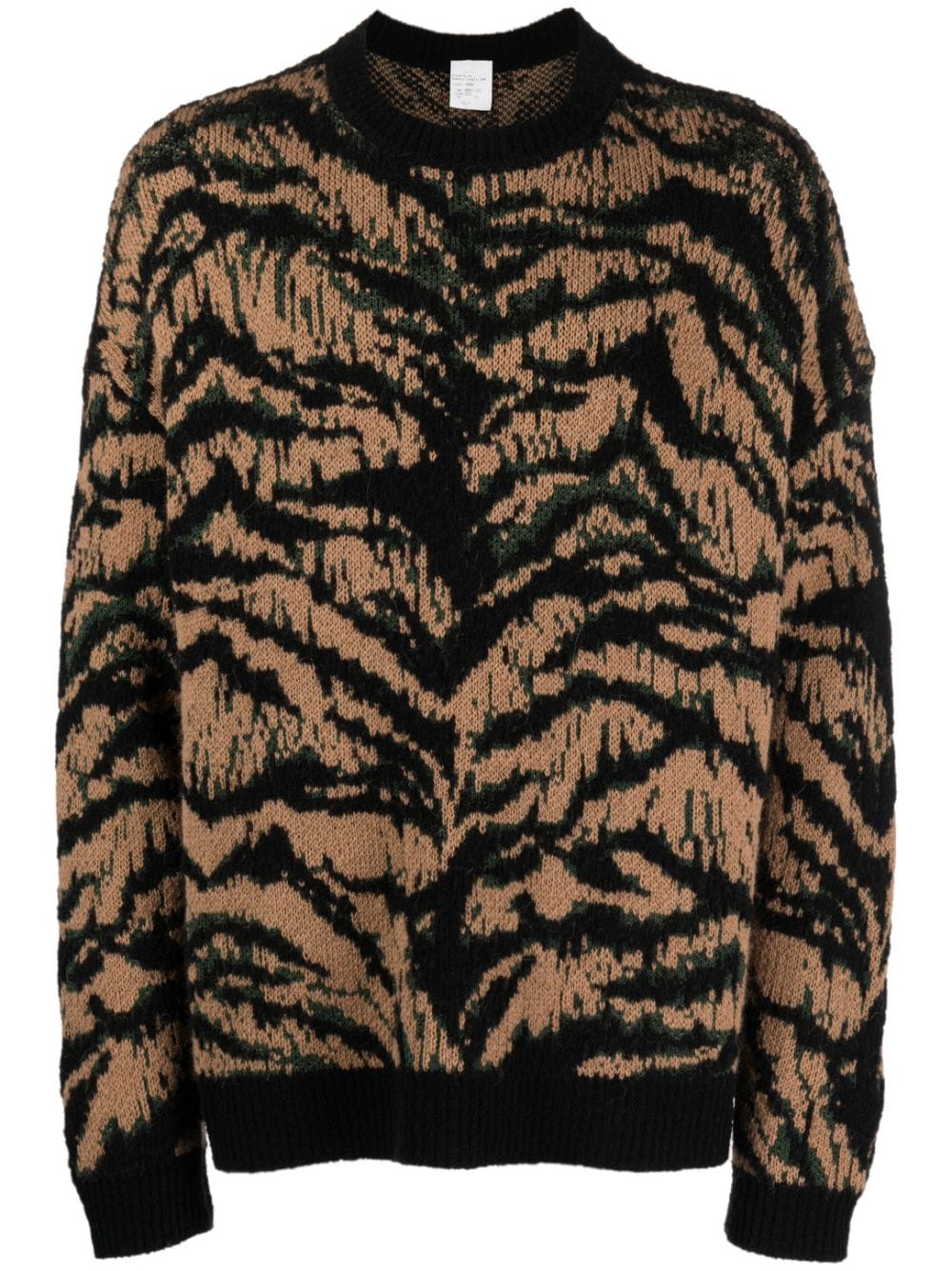 Roberto Cavalli tiger-print virgin wool sweatshirt - Orange von Roberto Cavalli
