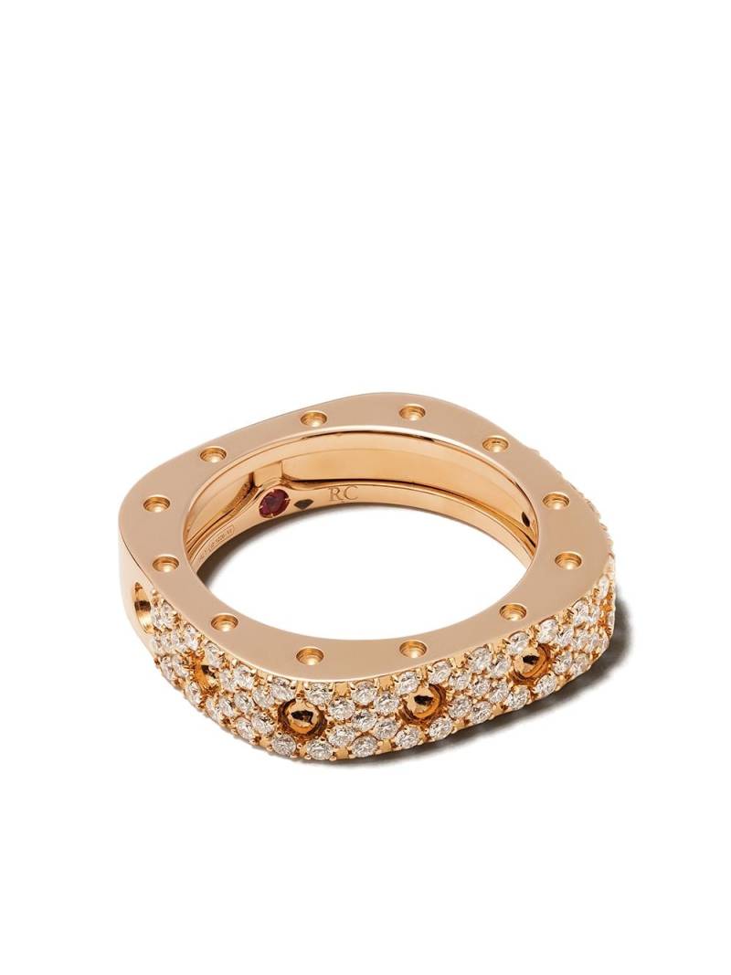 Roberto Coin 18kt rose gold diamond Pois Moi ring - Pink von Roberto Coin