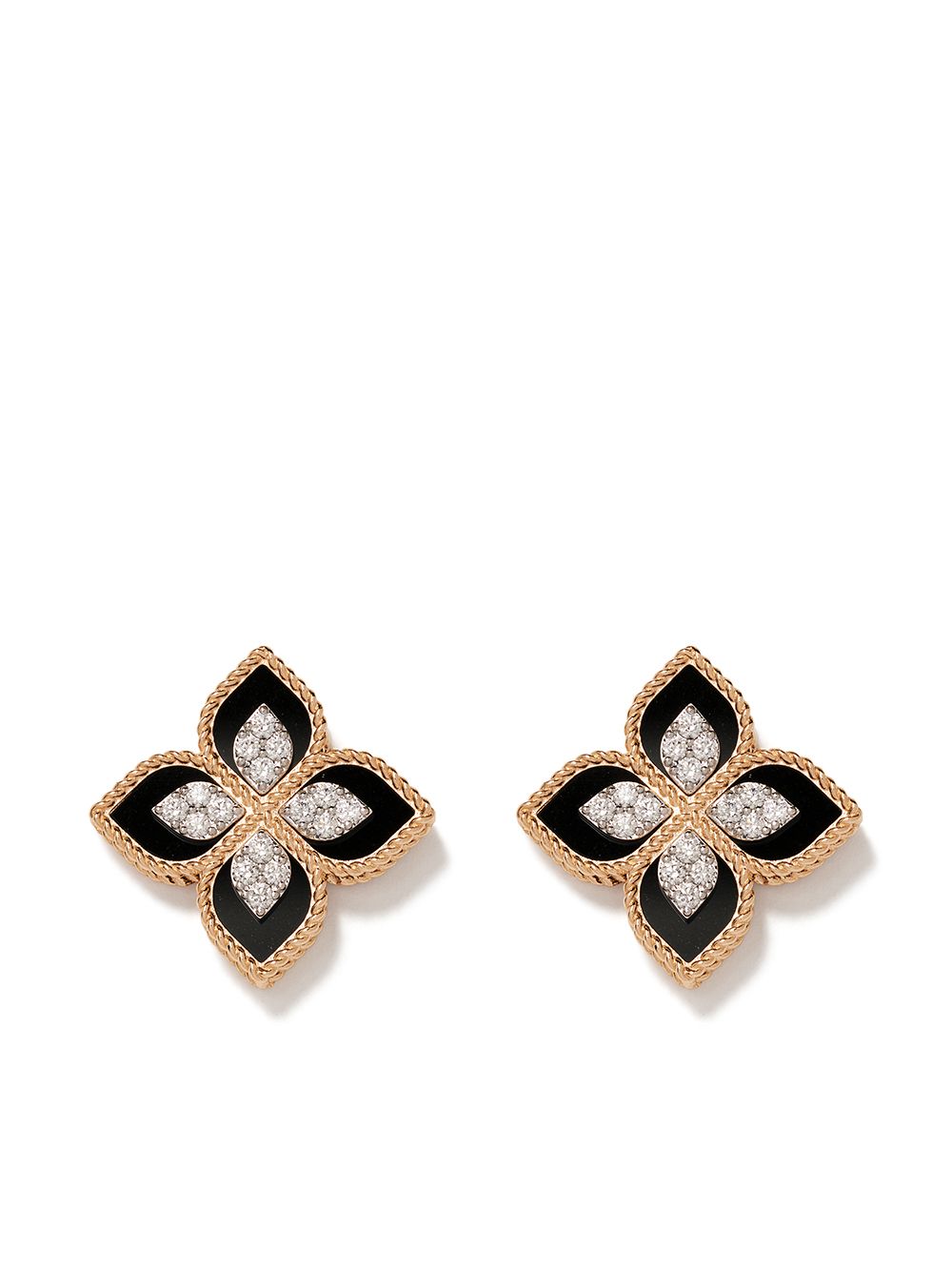 Roberto Coin 18kt rose gold diamond Princess Flower earrings - RG von Roberto Coin