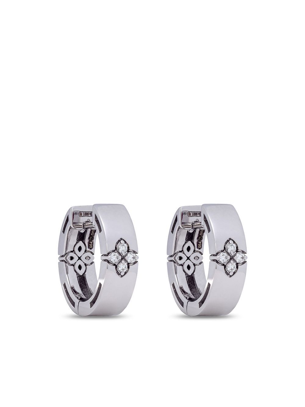 Roberto Coin 18kt white gold Love in Verona diamond hoop earrings - Silver von Roberto Coin