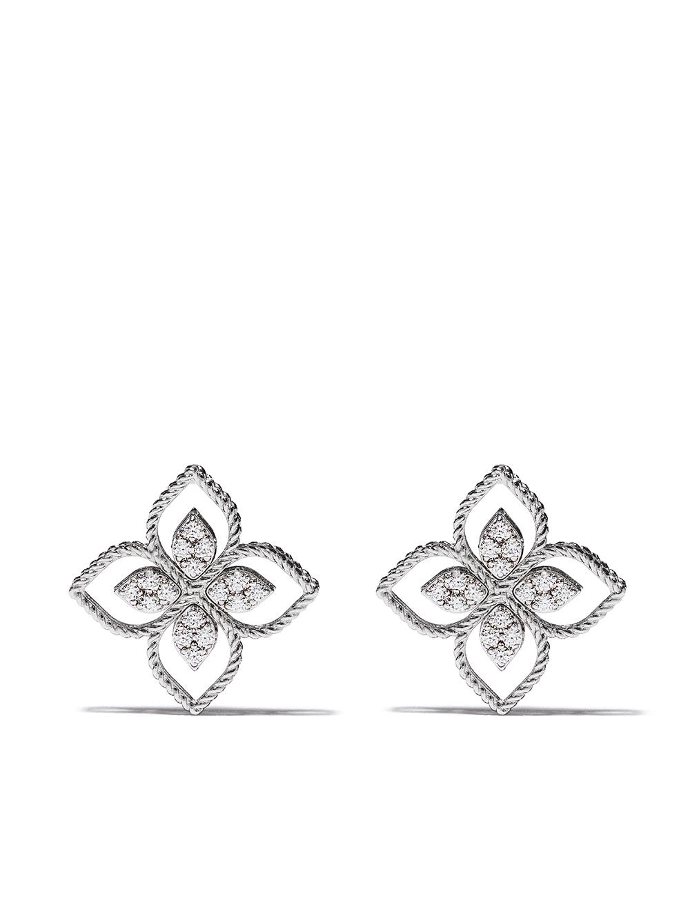 Roberto Coin 18kt white gold Princess Flower diamond earrings - Silver von Roberto Coin