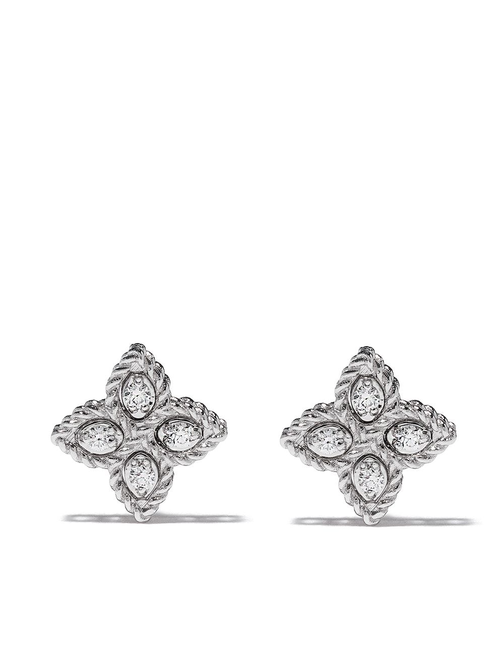 Roberto Coin 18kt white gold Princess Flower diamond earrings - Silver von Roberto Coin