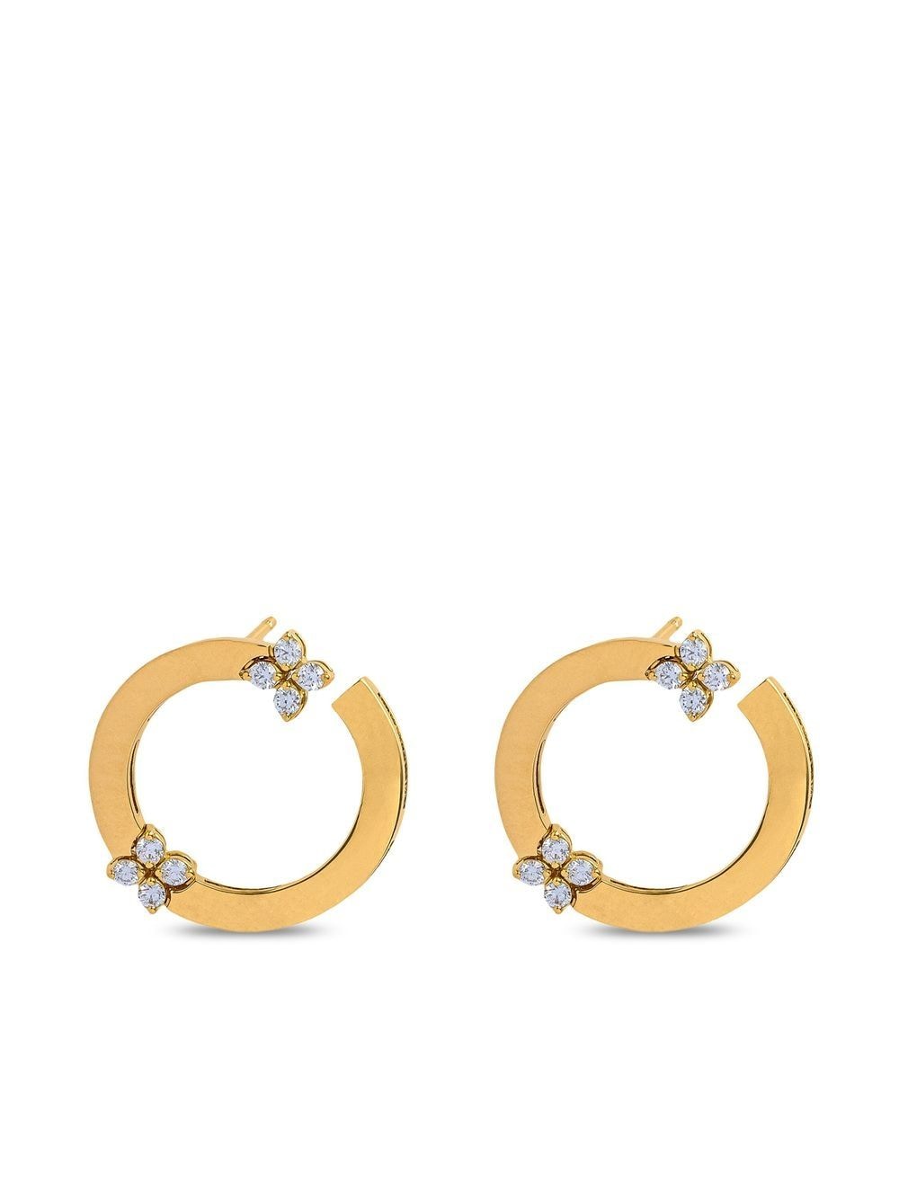 Roberto Coin 18kt yellow gold Love in Verona diamond earrings von Roberto Coin