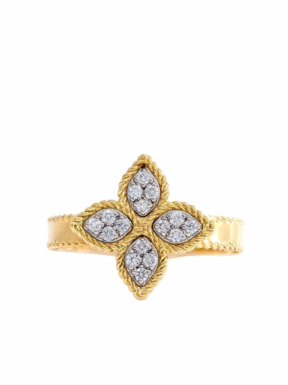 Roberto Coin 18kt yellow gold Princess Flower diamond ring von Roberto Coin