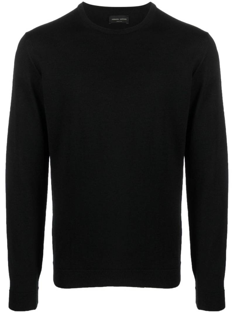 Roberto Collina crew-neck wool jumper - Black von Roberto Collina