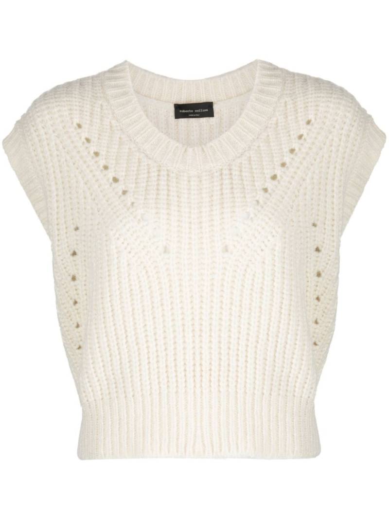 Roberto Collina fisherman's knit sleeveless vest - Neutrals von Roberto Collina