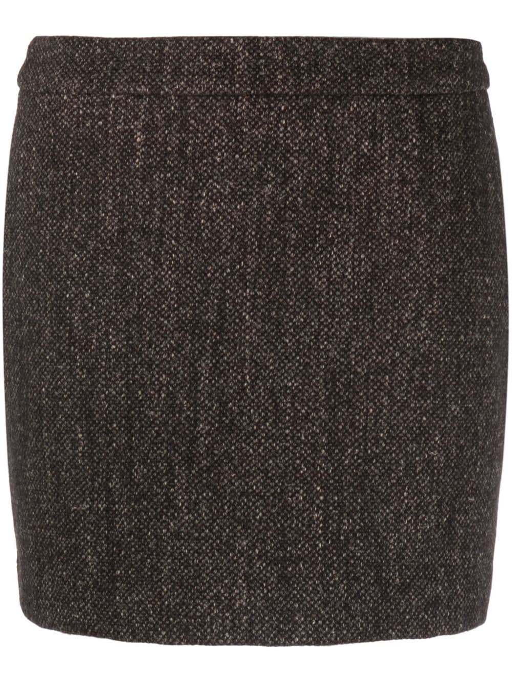 Roberto Collina high-waist wool-blend miniskirt - Brown von Roberto Collina