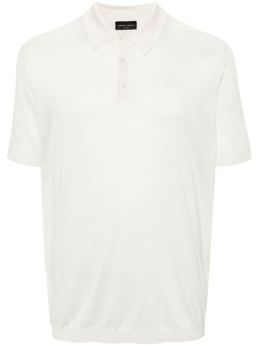 Roberto Collina knitted silk polo shirt - White von Roberto Collina