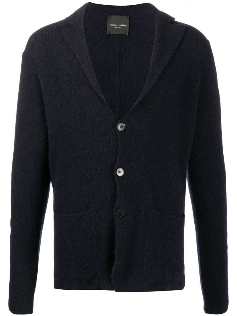 Roberto Collina notched lapel cardigan - Blue von Roberto Collina